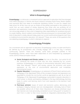 Ecopedagogy Principles