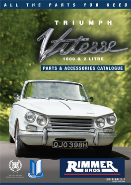 Triumph Vitesse Is an Ideal Car for an But, for a Car Where Even the Later Models Ceased Enthusiast to Maintain