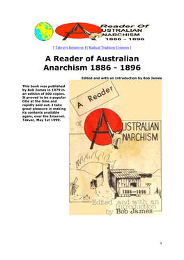 Bob James – a Reader of Australian Anarchism 1886-1896