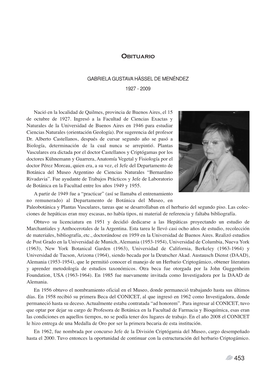 Gabriela Gustava Hässel De Menéndez 1927 - 2009