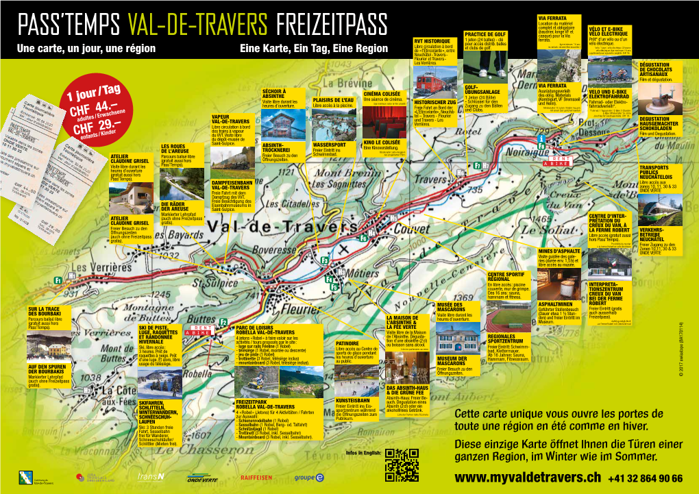 Pass'temps Val-De-Travers Freizeitpass