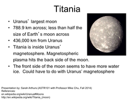 Moon Uranus Titania Sarah