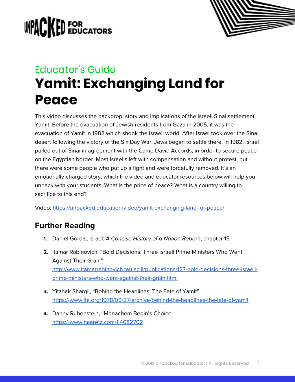 Yamit: Exchanging Land for Peace This Video Discusses the Backdrop, Story and Implications of the Israeli Sinai Settlement, Yamit