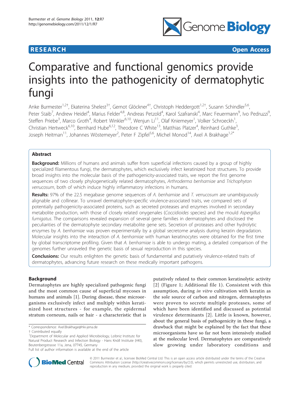 Comparative and Functional Genomics Provide Insights Into The