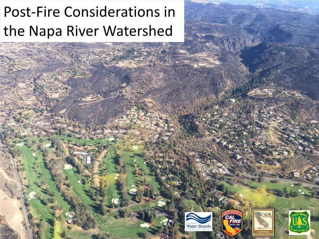 Calfire Post-Fire Considerations in the Napa River Watershed