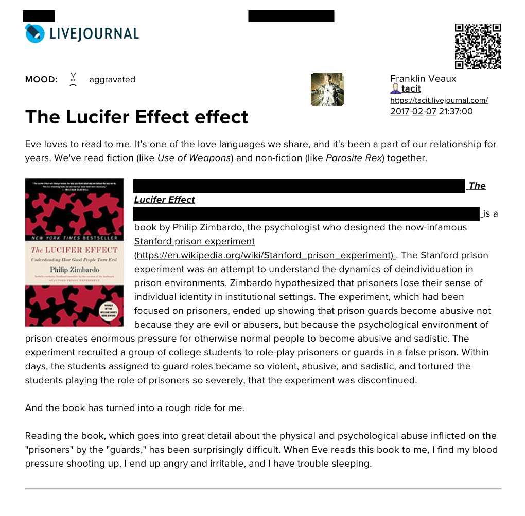 The Lucifer Effect Effect 2017-02-07 21:37:00