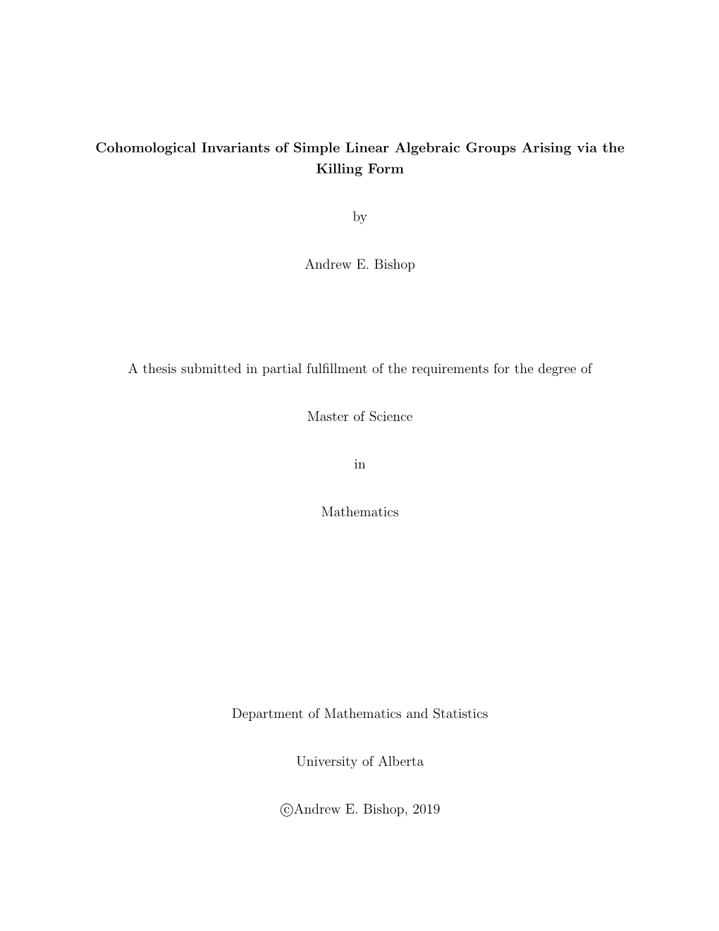 Cohomological Invariants of Simple Linear Algebraic Groups Arising Via the Killing Form