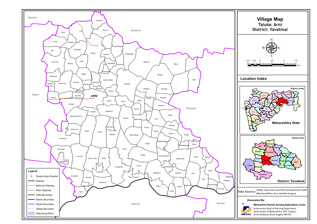 Village Map Taluka: Arni