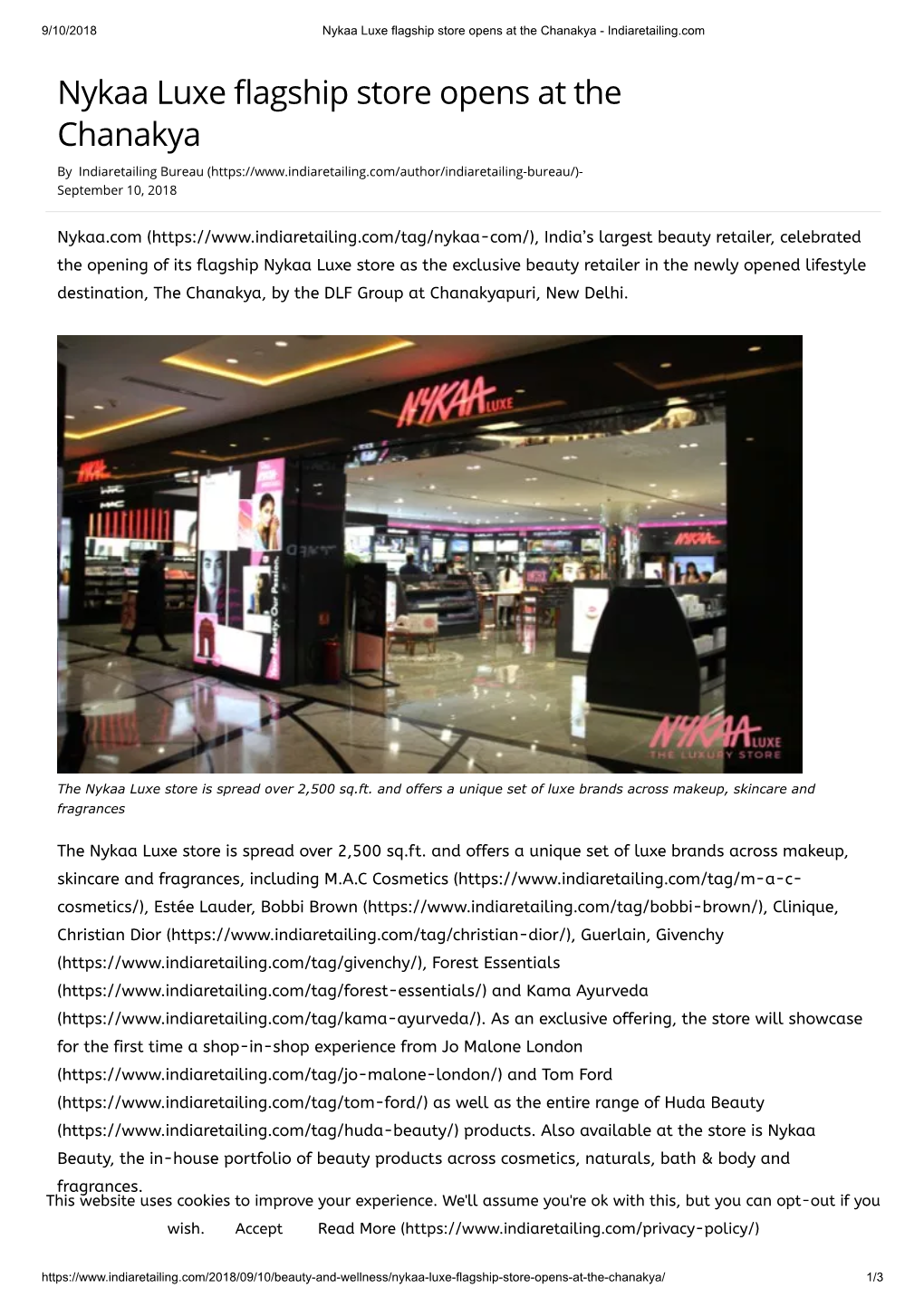 Nykaa Luxe Agship Store Opens at the Chanakya