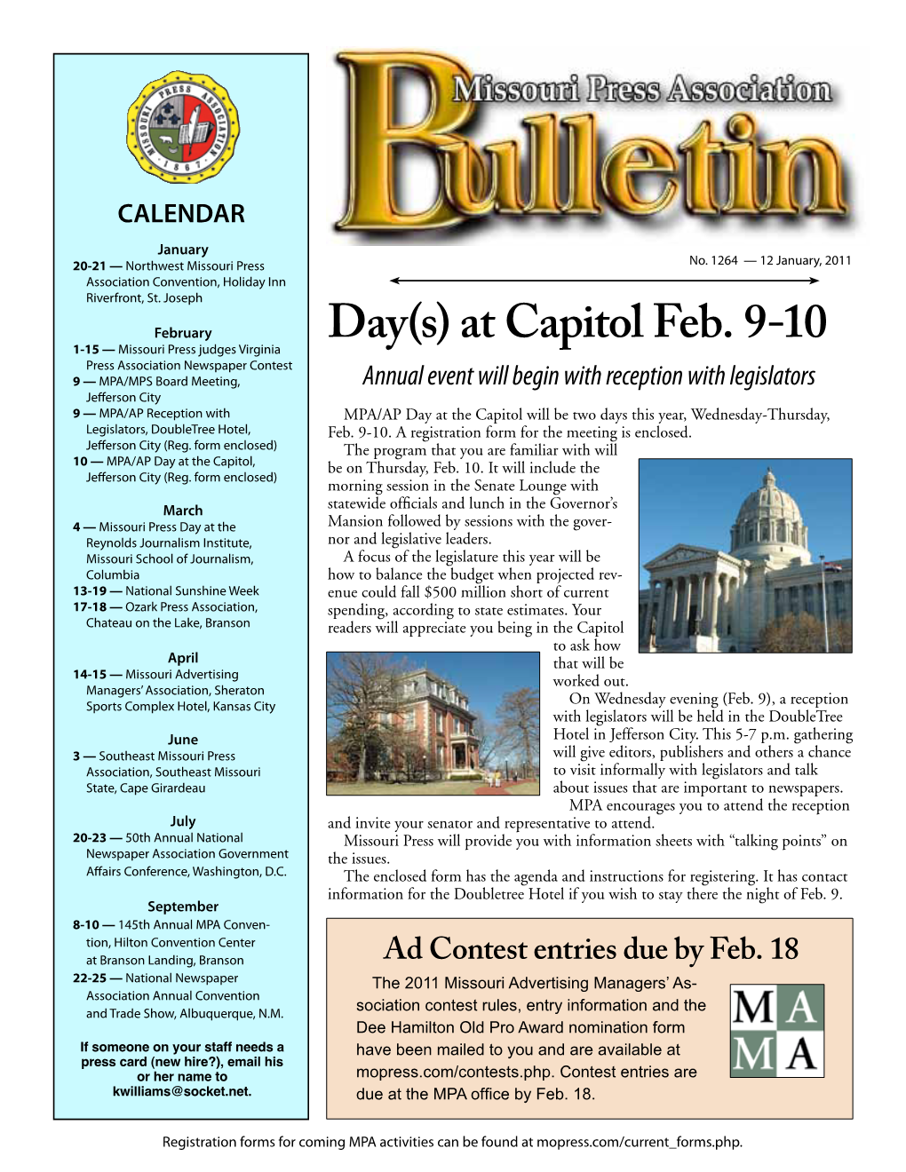 Day(S) at Capitol Feb. 9-10
