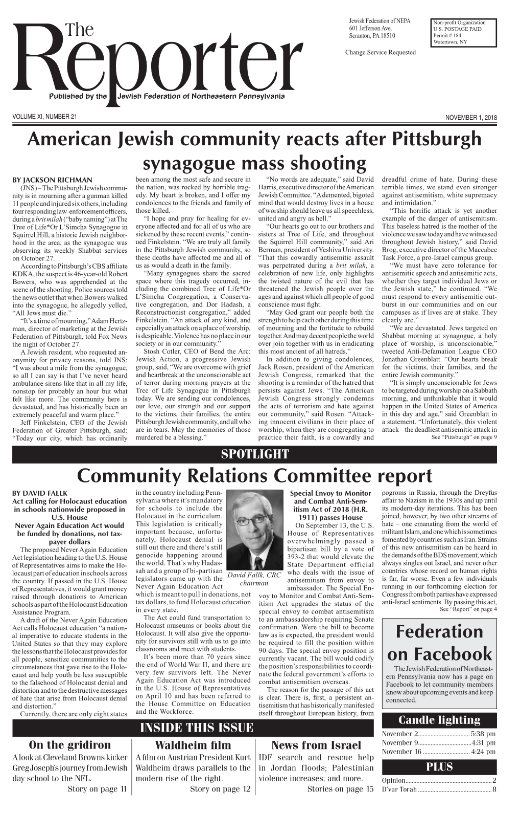 Community Relations Committee Report American Jewish Community