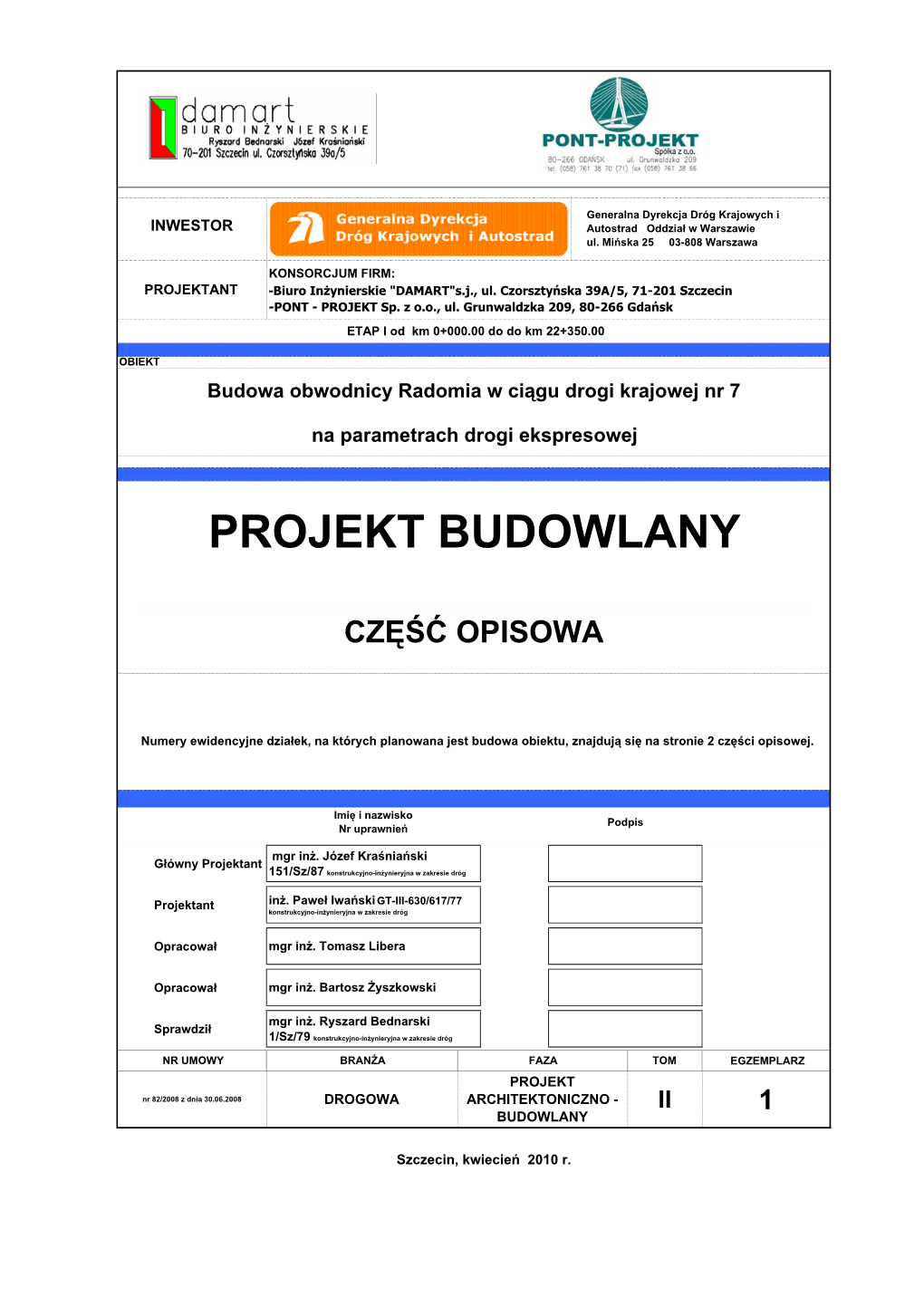 S7 RADOM Proj Arch Bud Cz Drog Opis