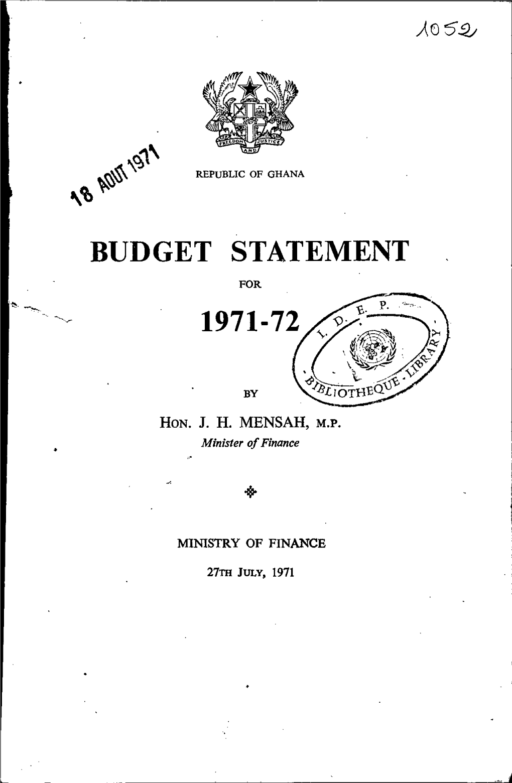 Budget Statement