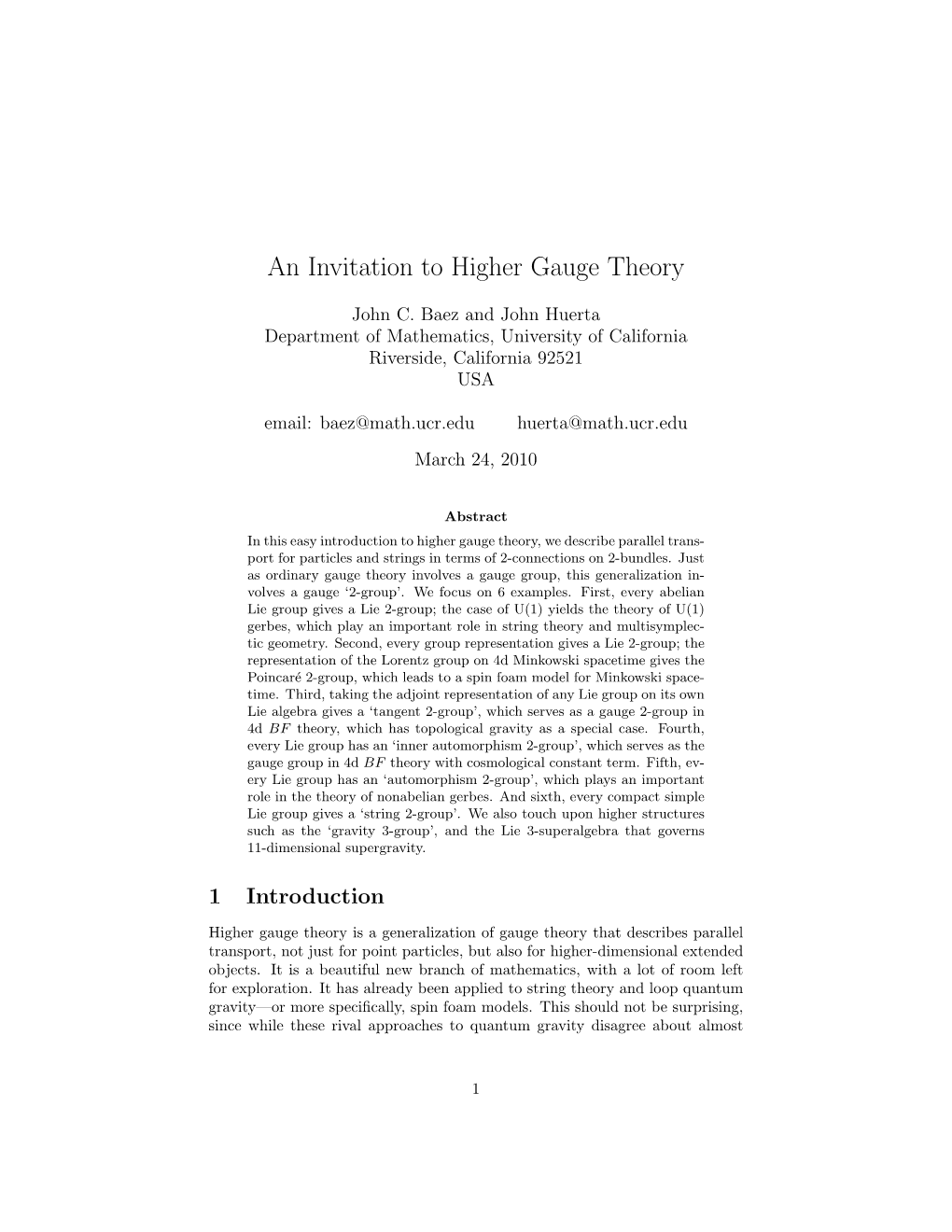 An Invitation to Higher Gauge Theory