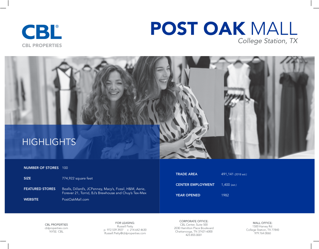 Post Oak Mall-Leasing Sheet-2019.Indd