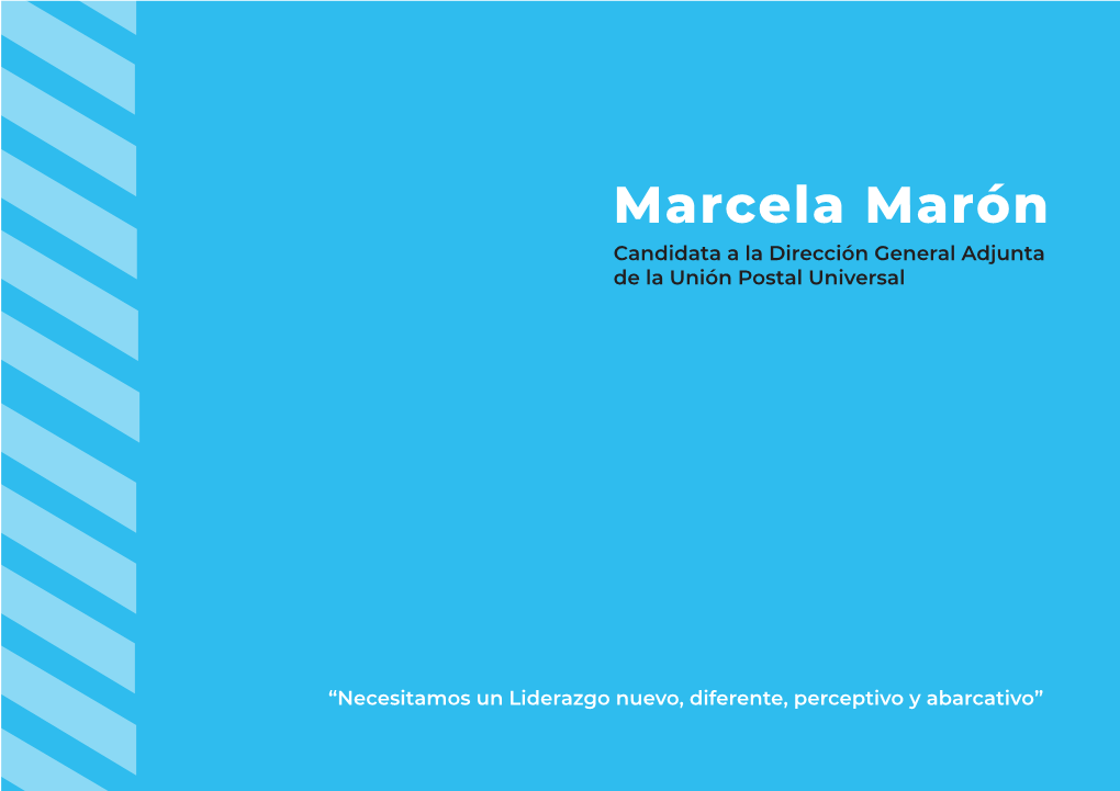 Marcela Marón Candidata a La Dirección General Adjunta De La Unión Postal Universal