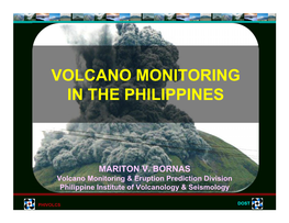 Volcano Monitoring in the Philippines