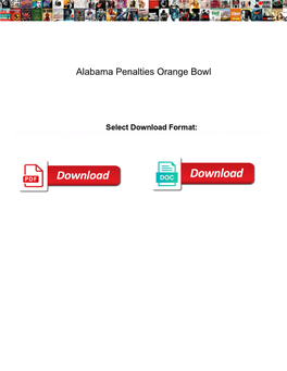 Alabama Penalties Orange Bowl