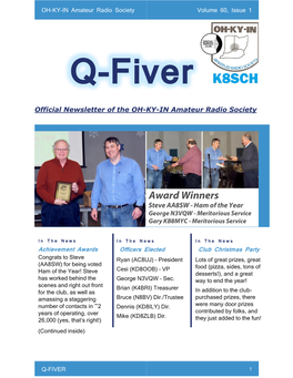 Official Newsletter of the OH-KY-IN Amateur Radio Society