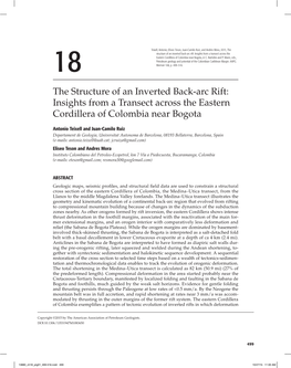 The Structure of an Inverted Back-Arc Rift: Insights from a Transect Across the Eastern Cordillera of Colombia Near Bogota, in C