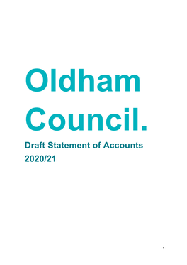 Draft Statement of Accounts 2020/21