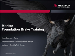 Meritor Foundation Brake Training