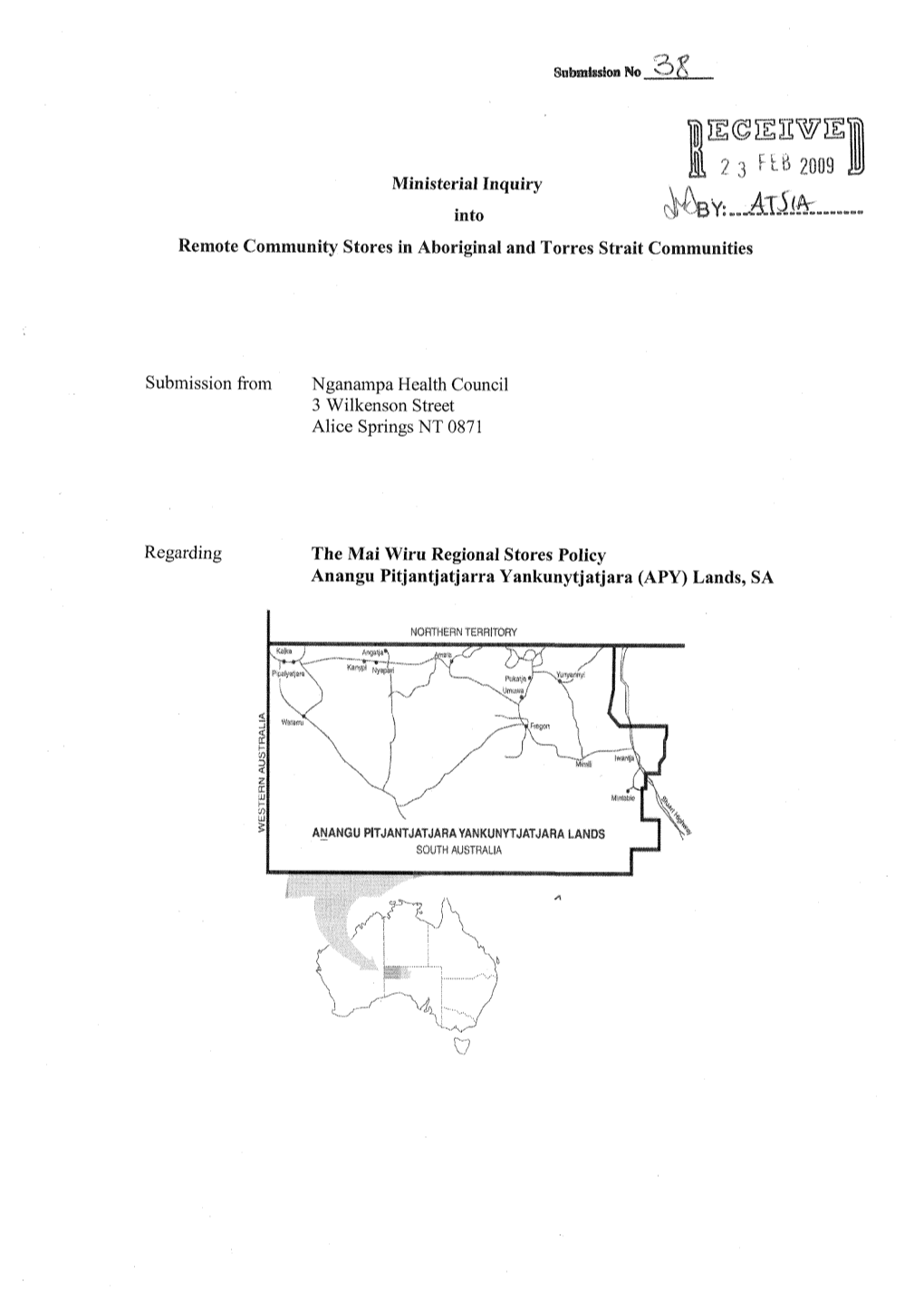 Into $^BY:.— Remote Community Stores in Aboriginal and Torres Strait Communities