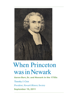 When Princeton Wasinnewark