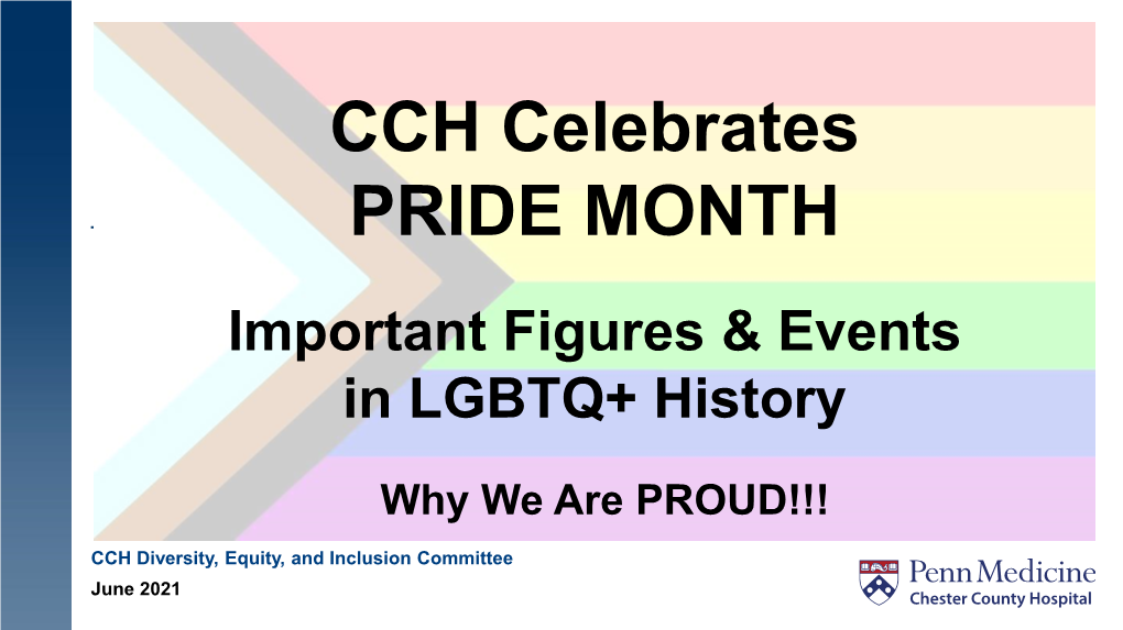 CCH Celebrates PRIDE MONTH