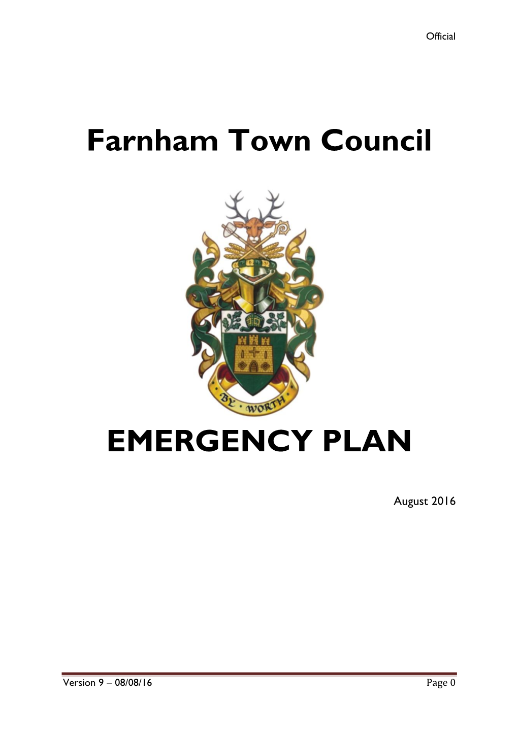 Farnham Town Council Emergency Plan