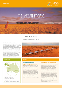 3 Days the Indian Pacific