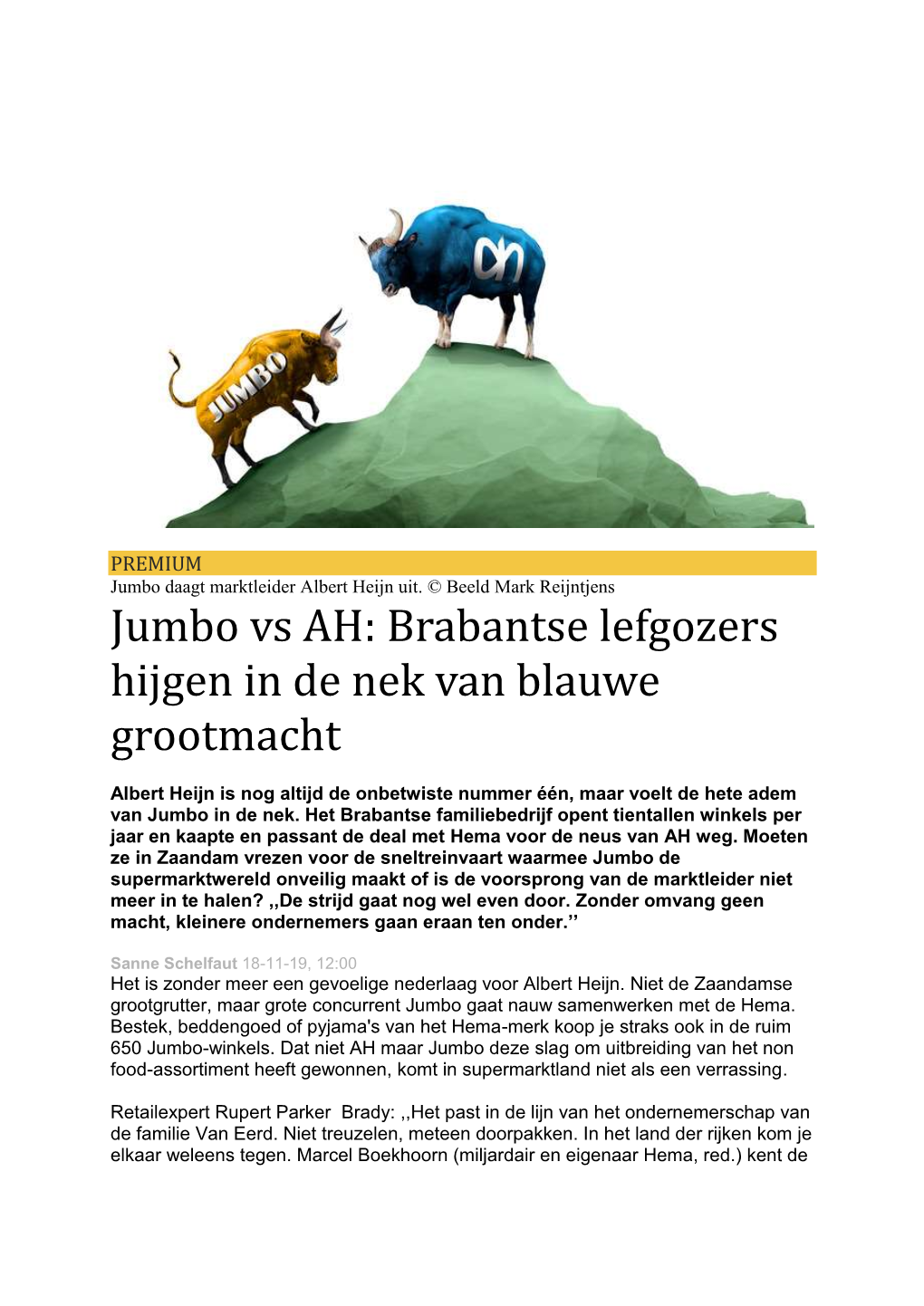 Jumbo Vs AH: Brabantse Lefgozers Hijgen in De Nek Van Blauwe Grootmacht