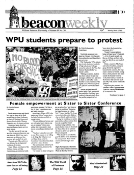 WPU Students Prepare to Protest