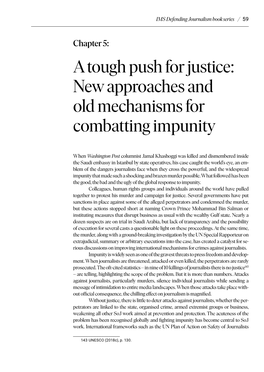 New Approaches and Old Mechanisms for Combatting Impunity