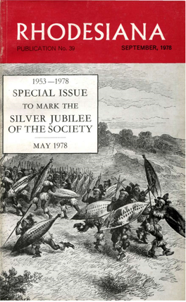 Rhodesiana Volume 39