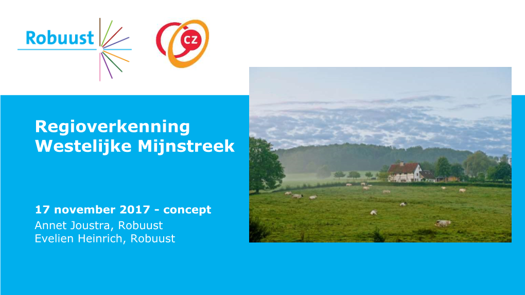 Regioverkenning Westelijke Mijnstreek