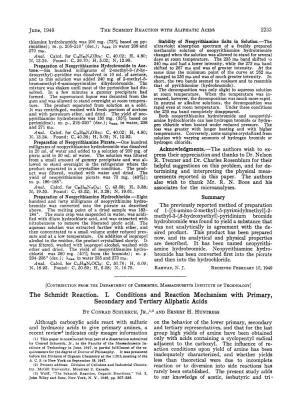 June, 1949 the SCHMIDT REACTION