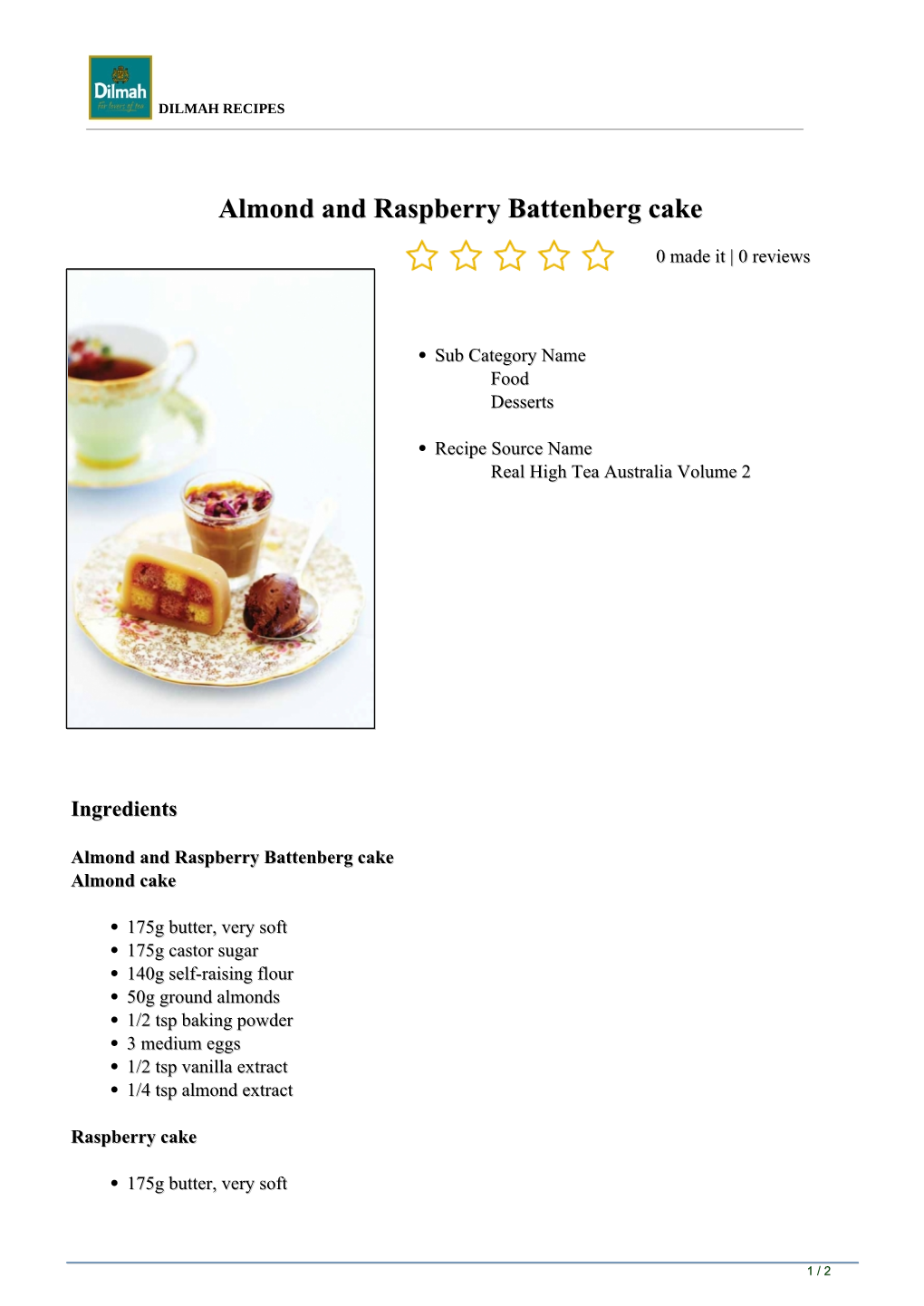 Almond and Raspberry Battenberg Cake