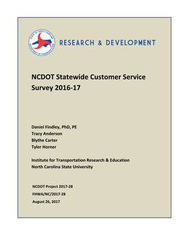 NCDOT Customer Service Survey 2016–17