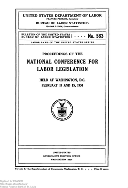 Proceedings of the National Conference for Labor Legislation