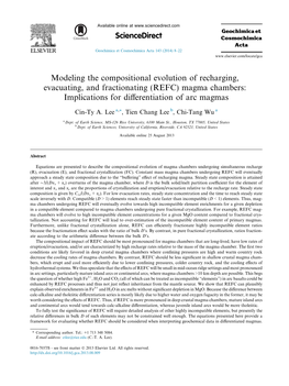 (REFC) Magma Chambers: Implications for Differ