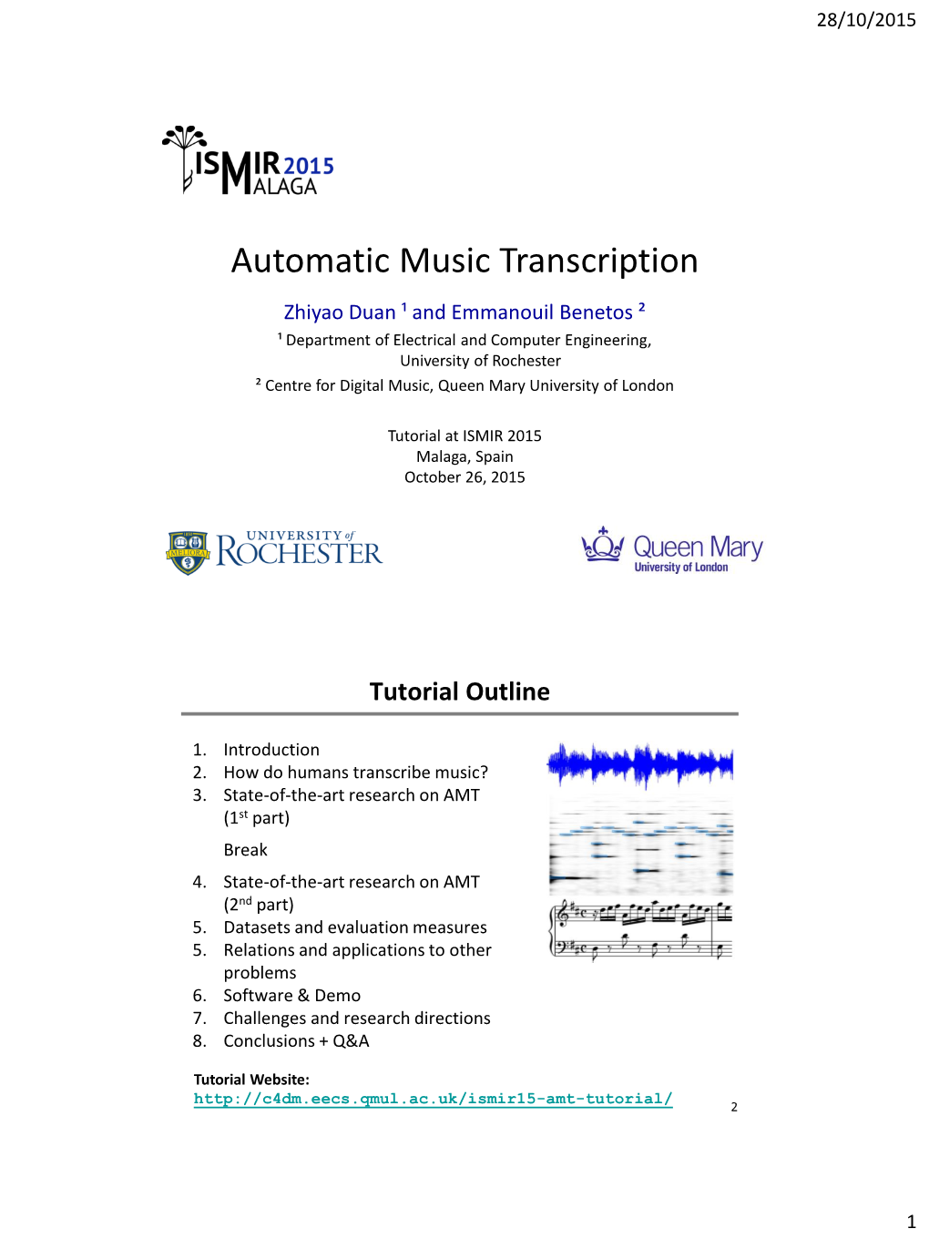 Automatic Music Transcription