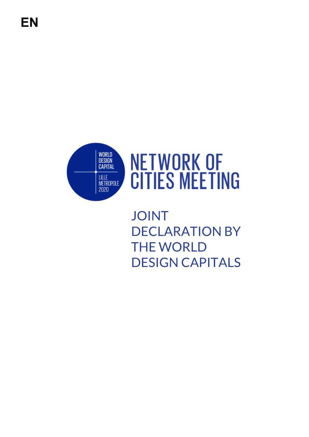 En Joint Declaration by the World Design Capitals