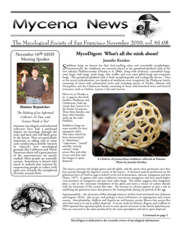 The Mycological Society of San Francisco November 2010, Vol. 61:08