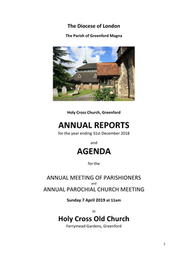 Annual Reports Agenda