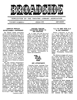 BROADSIDE Broadway Producers Has Been Added Viale Pola, 12 - 00198 Rome, Italy) to This Edition