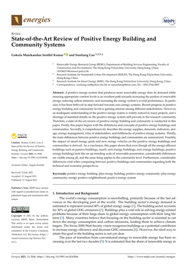 State-Of-The-Art Review of Positive Energy Building and Community Systems