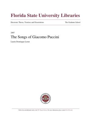 The Songs of Giacomo Puccini Laurie Domingue Lester