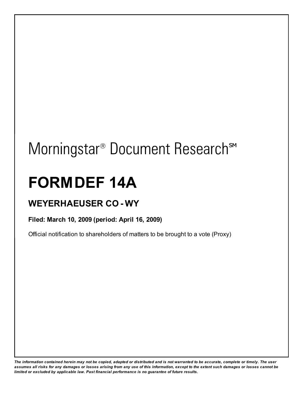 Morningstar® Document Research℠