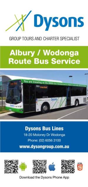 Albury / Wodonga Route Bus Service